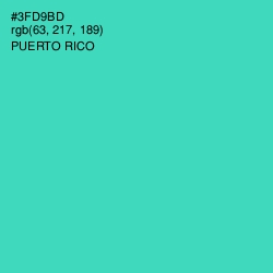 #3FD9BD - Puerto Rico Color Image