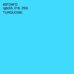 #3FDAFD - Turquoise Color Image