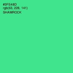 #3FE48D - Shamrock Color Image