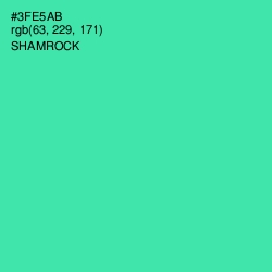 #3FE5AB - Shamrock Color Image