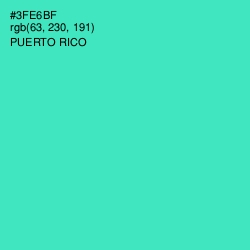 #3FE6BF - Puerto Rico Color Image
