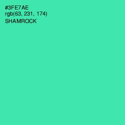 #3FE7AE - Shamrock Color Image