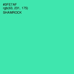 #3FE7AF - Shamrock Color Image