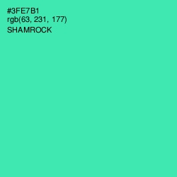 #3FE7B1 - Shamrock Color Image