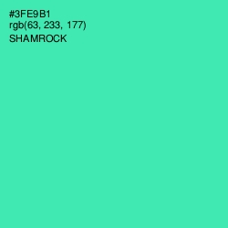 #3FE9B1 - Shamrock Color Image