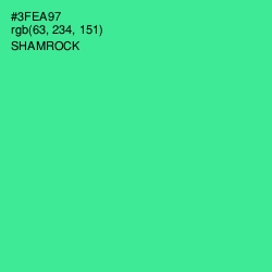 #3FEA97 - Shamrock Color Image