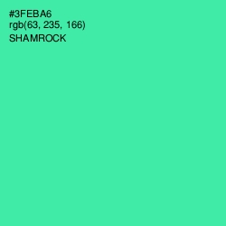 #3FEBA6 - Shamrock Color Image