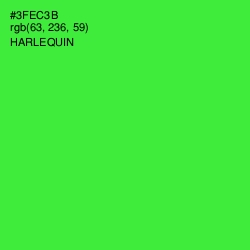 #3FEC3B - Harlequin Color Image