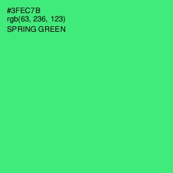 #3FEC7B - Spring Green Color Image