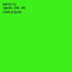 #3FEF1C - Harlequin Color Image