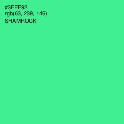 #3FEF92 - Shamrock Color Image