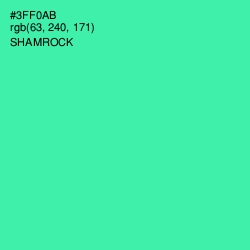 #3FF0AB - Shamrock Color Image
