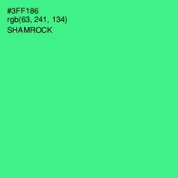 #3FF186 - Shamrock Color Image