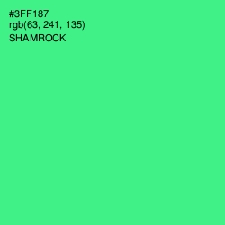 #3FF187 - Shamrock Color Image