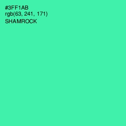 #3FF1AB - Shamrock Color Image