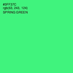 #3FF37C - Spring Green Color Image