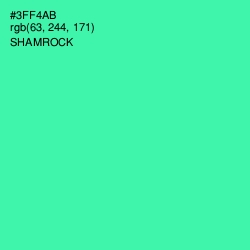 #3FF4AB - Shamrock Color Image