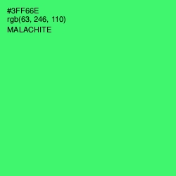 #3FF66E - Malachite Color Image