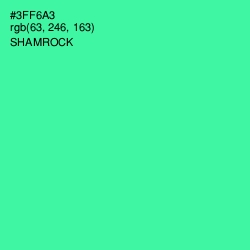 #3FF6A3 - Shamrock Color Image