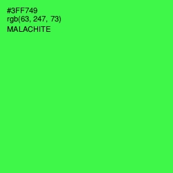 #3FF749 - Malachite Color Image