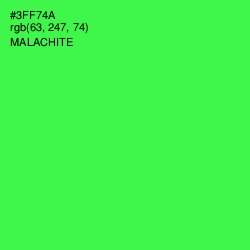 #3FF74A - Malachite Color Image