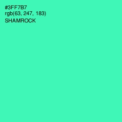 #3FF7B7 - Shamrock Color Image