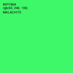 #3FF86A - Malachite Color Image