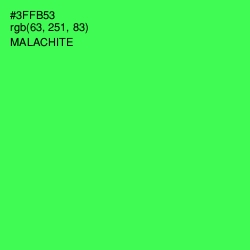 #3FFB53 - Malachite Color Image