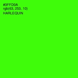 #3FFD0A - Harlequin Color Image