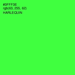 #3FFF3E - Harlequin Color Image