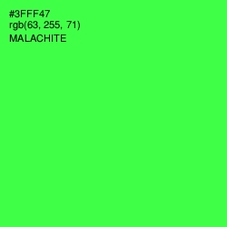 #3FFF47 - Malachite Color Image