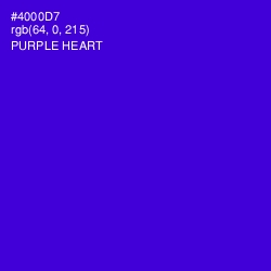 #4000D7 - Purple Heart Color Image