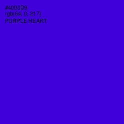 #4000D9 - Purple Heart Color Image