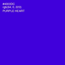 #4000DC - Purple Heart Color Image