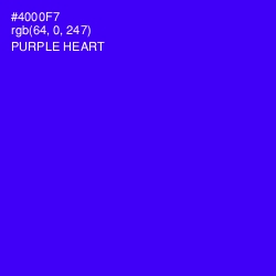 #4000F7 - Purple Heart Color Image