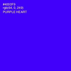 #4000F9 - Purple Heart Color Image