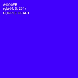 #4000FB - Purple Heart Color Image