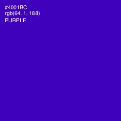 #4001BC - Purple Color Image
