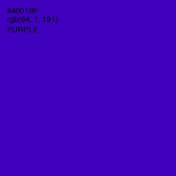 #4001BF - Purple Color Image