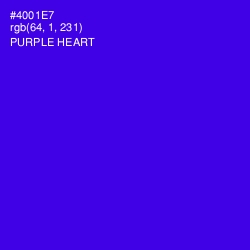 #4001E7 - Purple Heart Color Image