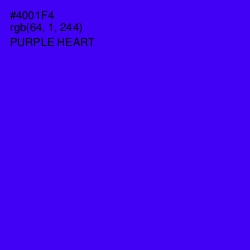 #4001F4 - Purple Heart Color Image