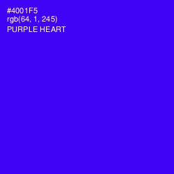 #4001F5 - Purple Heart Color Image