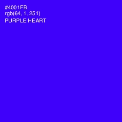 #4001FB - Purple Heart Color Image