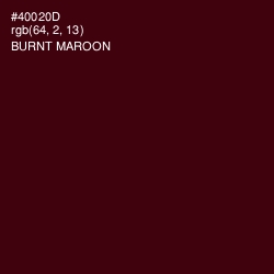 #40020D - Burnt Maroon Color Image