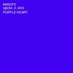 #4002F0 - Purple Heart Color Image