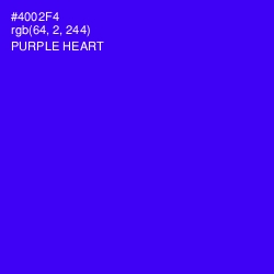 #4002F4 - Purple Heart Color Image