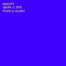 #4002FF - Purple Heart Color Image