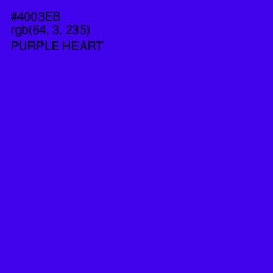 #4003EB - Purple Heart Color Image