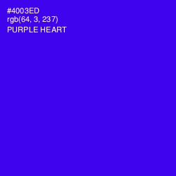 #4003ED - Purple Heart Color Image