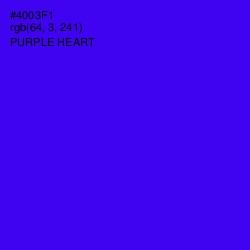 #4003F1 - Purple Heart Color Image